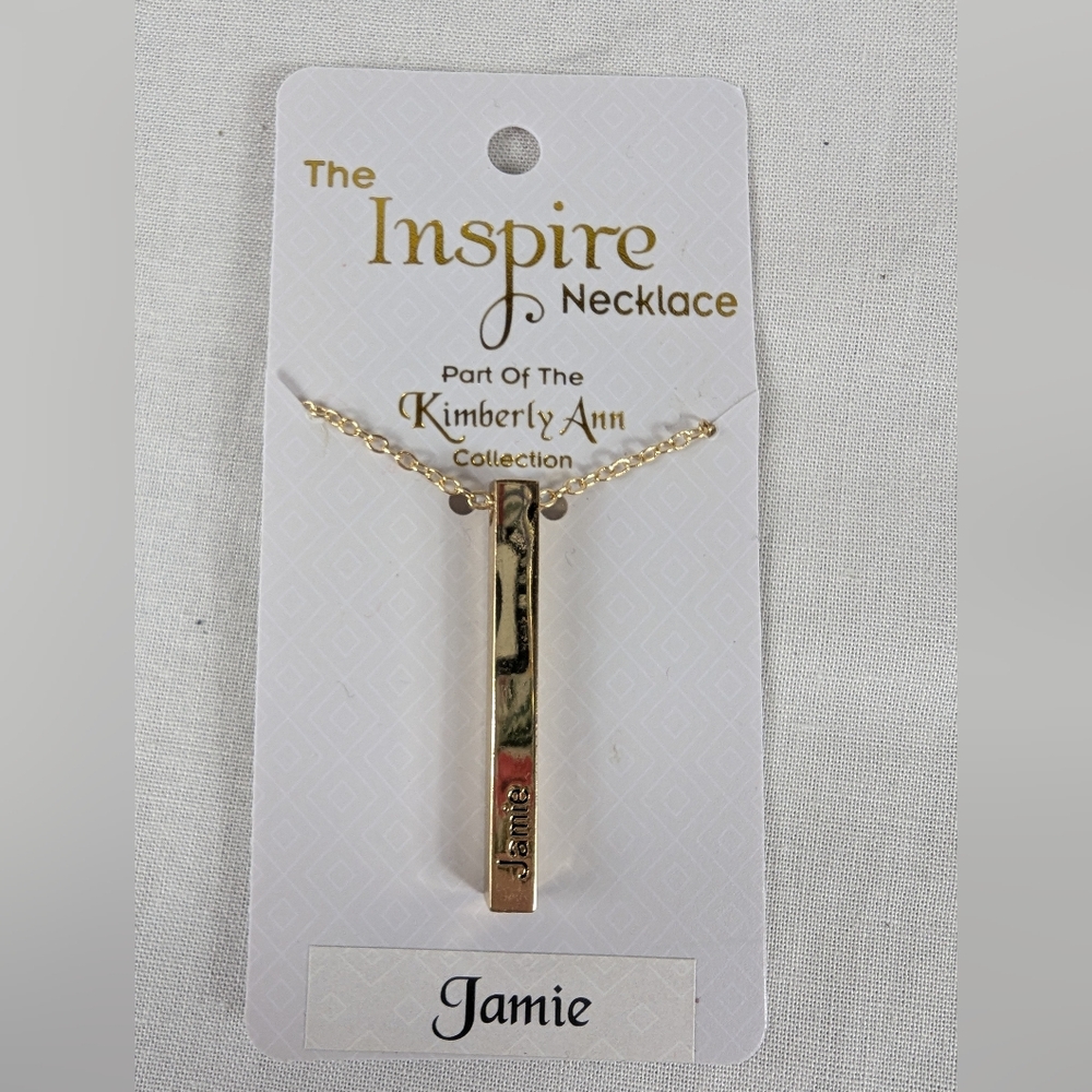 Jamie Personalized Gold Necklace Kimberly Ann Collection The Inspire Necklace